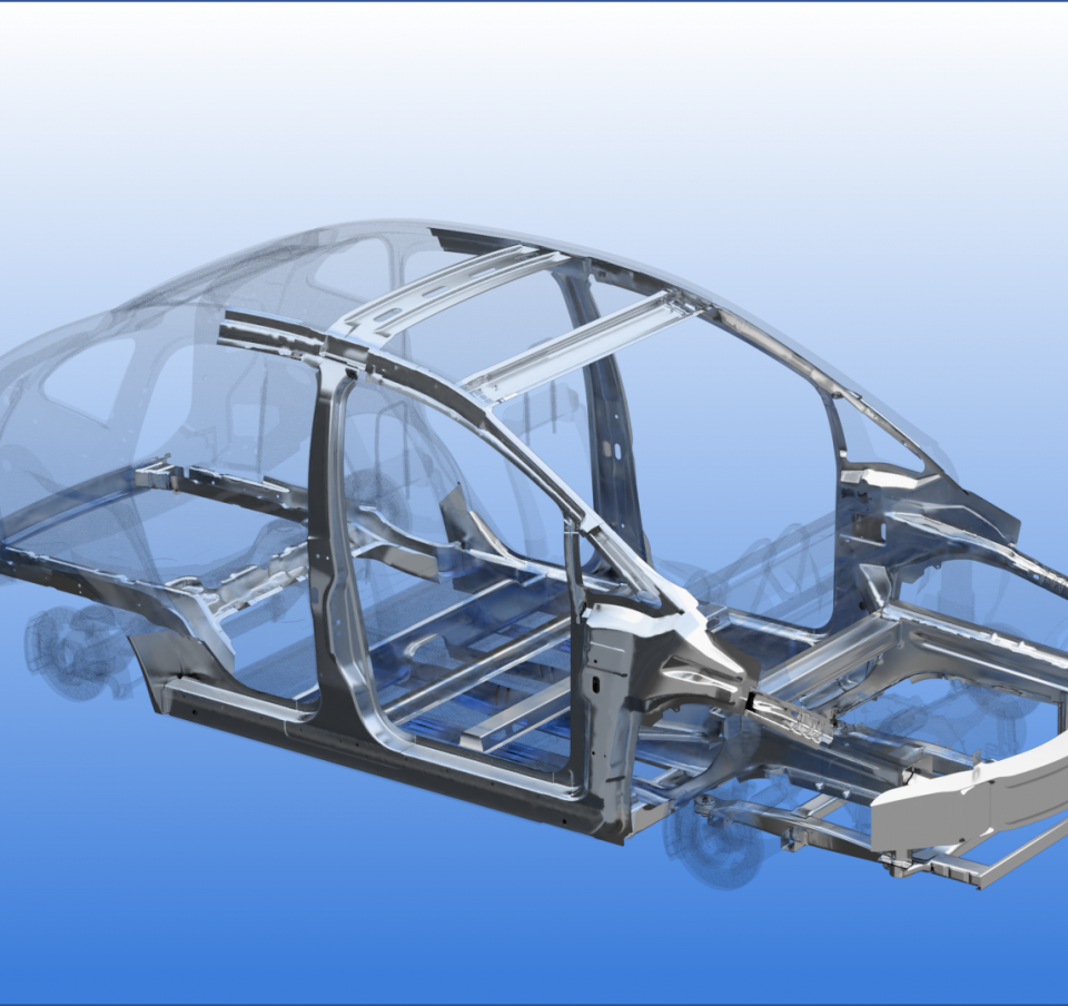 3D picture of a car frame