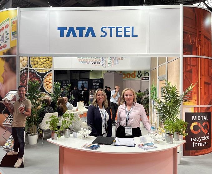 Tata Steel stand at the RWM 2023 exhibition