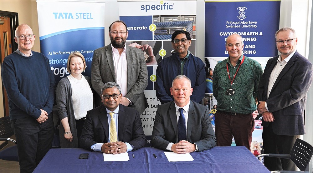 Tata Steel and Swansea University collaboration - signing of MOU June 2022