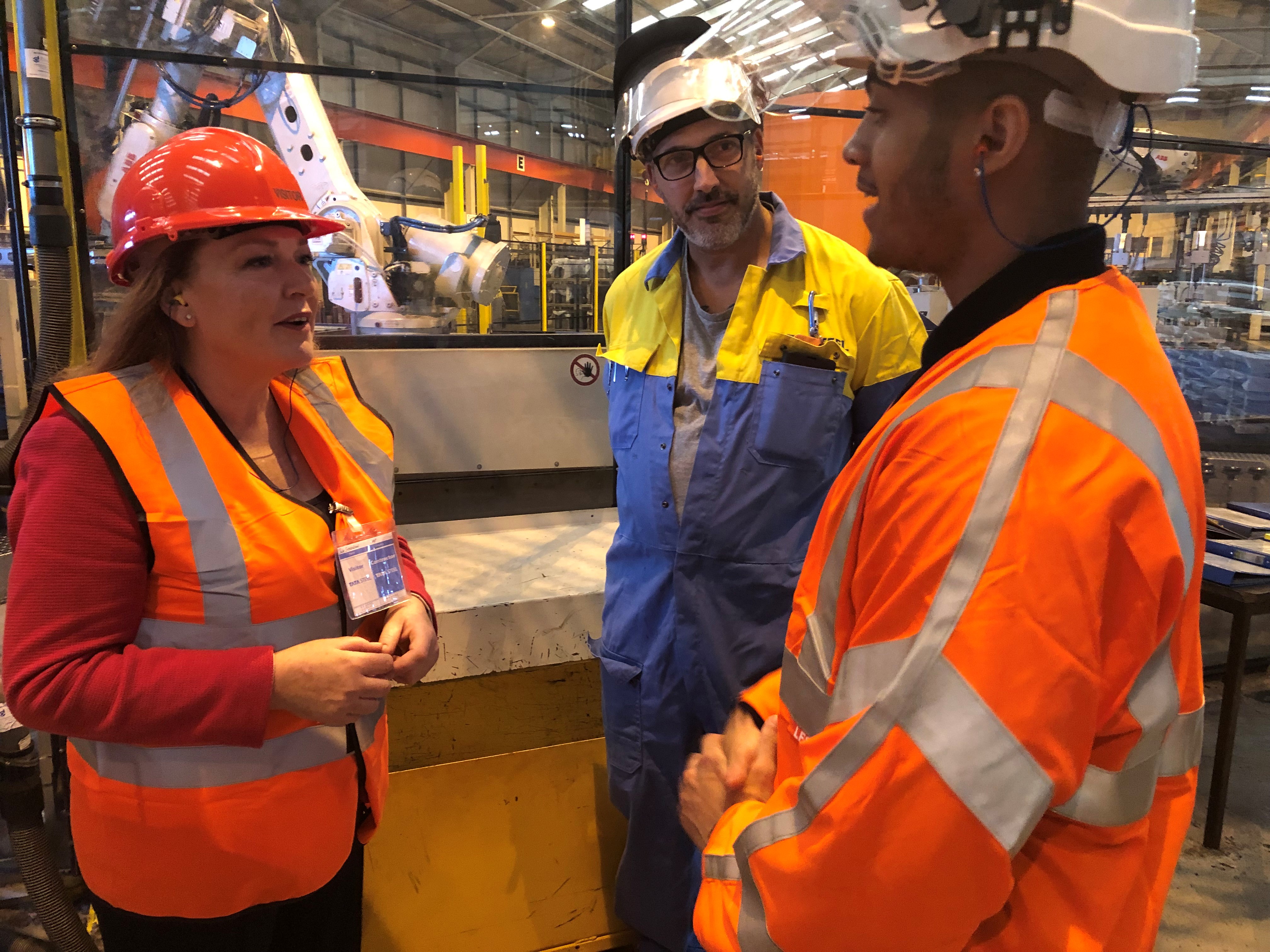 Jane Stevenson MP meets Tata Steel workers at its site in Wednesfield