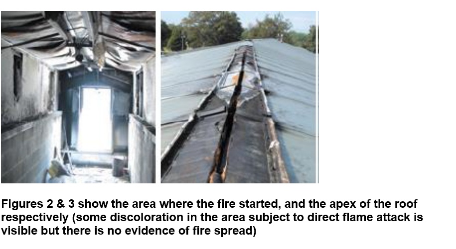 PIR Insulation fire test steel panel