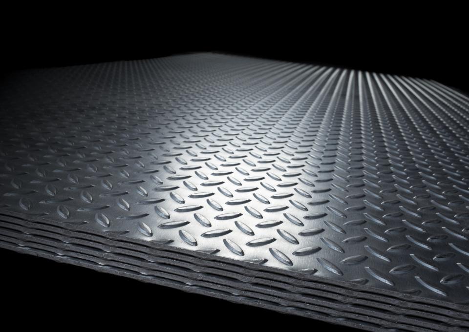 Durbar® floor plate made by Tata Steel, also known as checker plate, checkerplate,  chequer plate, tread plate, diamond plate.