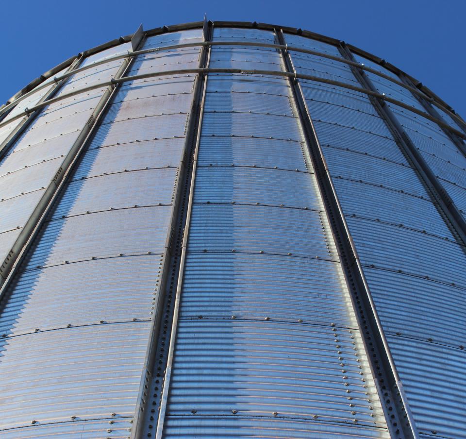 Silo-industry-agriculture-blue-sky