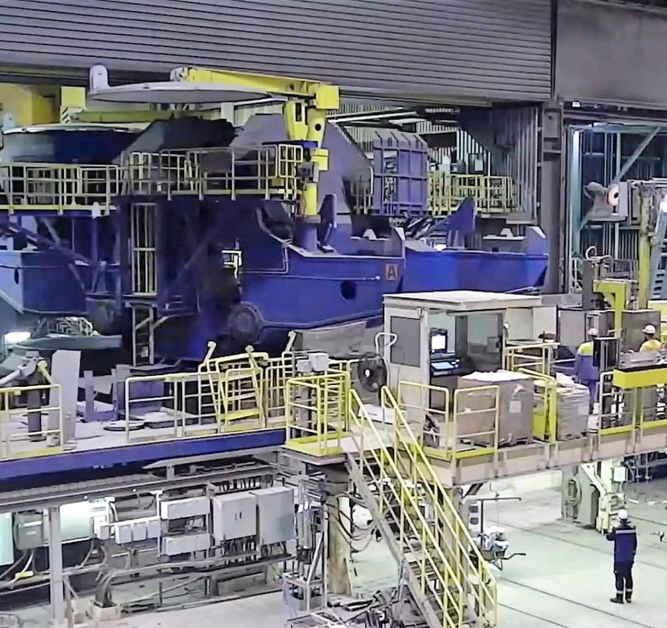 New casting machine at Tata Steel Ijmuiden steelworks